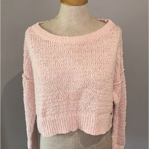 Hollister Light Pink Crew Neck Sweater